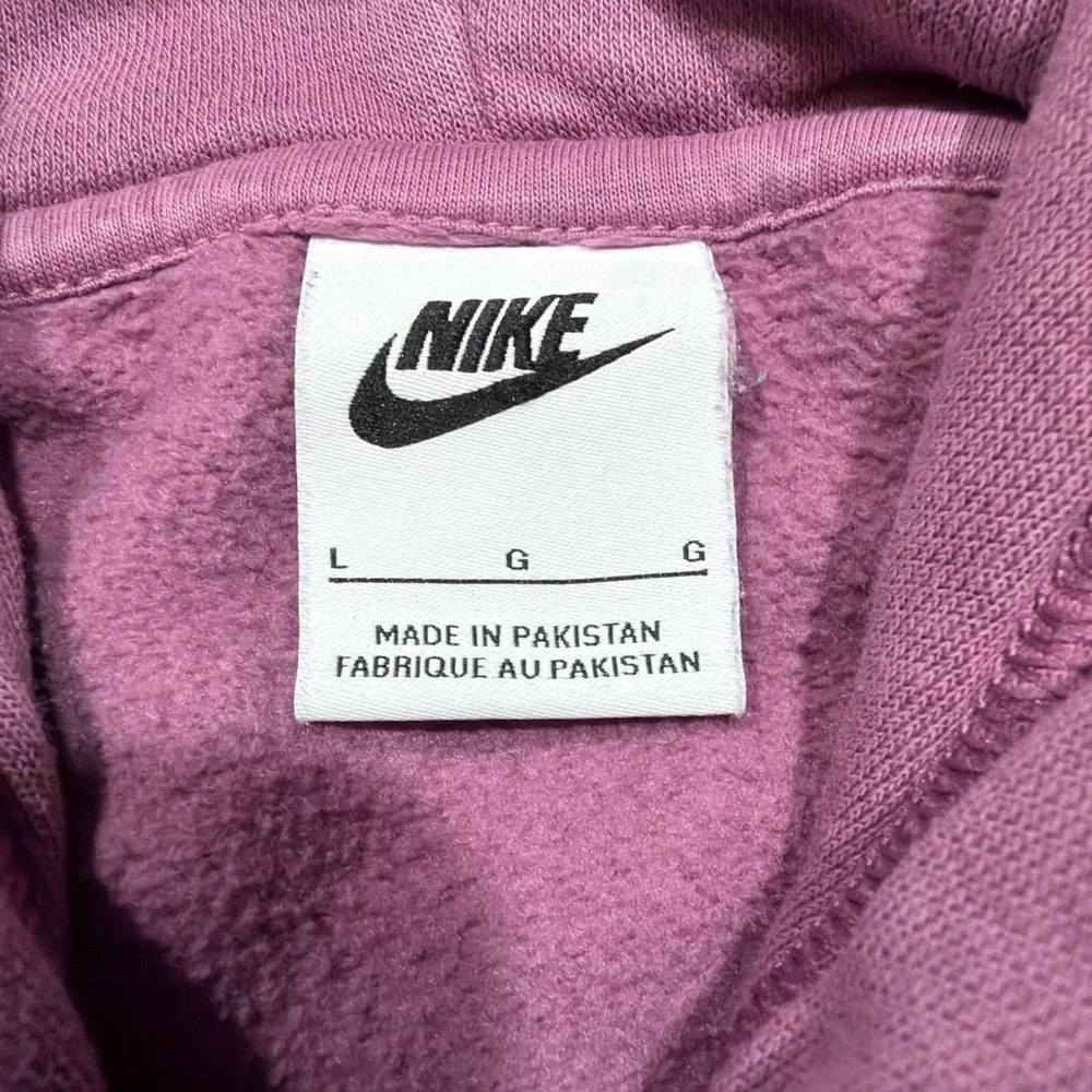 Nike Women's LARGE Center Swoosh Club Fleece Oversized Hoodie Purple Sportswear
